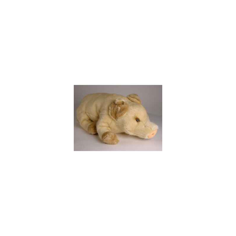  Animaux de la ferme Bébé cochon beige 45 cm peluche animaux allongés réaliste Piutre 2419