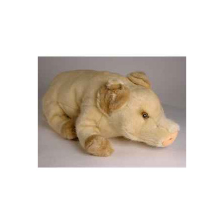  Animaux de la ferme Bébé cochon beige 45 cm peluche animaux allongés réaliste Piutre 2419