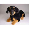 Animaux-Bois-Animaux-Bronzes propose Chien Teckel dachshund 35 cm peluche animaux allongés réaliste Piutre 1213