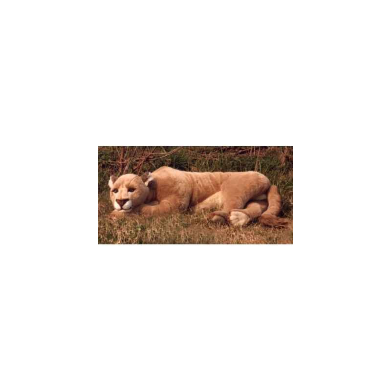 Félin Piutre Lionne 140 cm peluche animaux allongés -2502