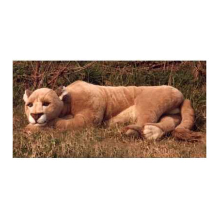 Félin Piutre Lionne 140 cm peluche animaux allongés -2502