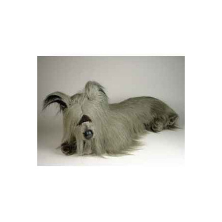 Animaux-Bois-Animaux-Bronzes propose Chien Skye-terrier 80 cm peluche animaux allongés réaliste Piutre 1267