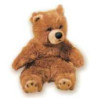 Décoration animaux Ours grizzly 40 cm assis peluche réaliste Piutre 2106