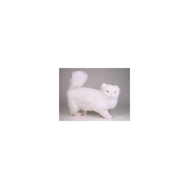 Animaux-Bois-Animaux-Bronzes propose Chat persan blanc 50 cm peluche animaux debout réaliste Piutre