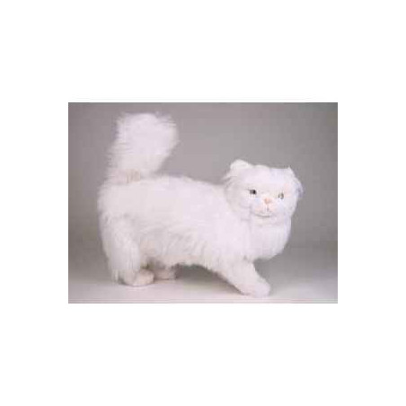 Animaux-Bois-Animaux-Bronzes propose Chat persan blanc 50 cm peluche animaux debout réaliste Piutre