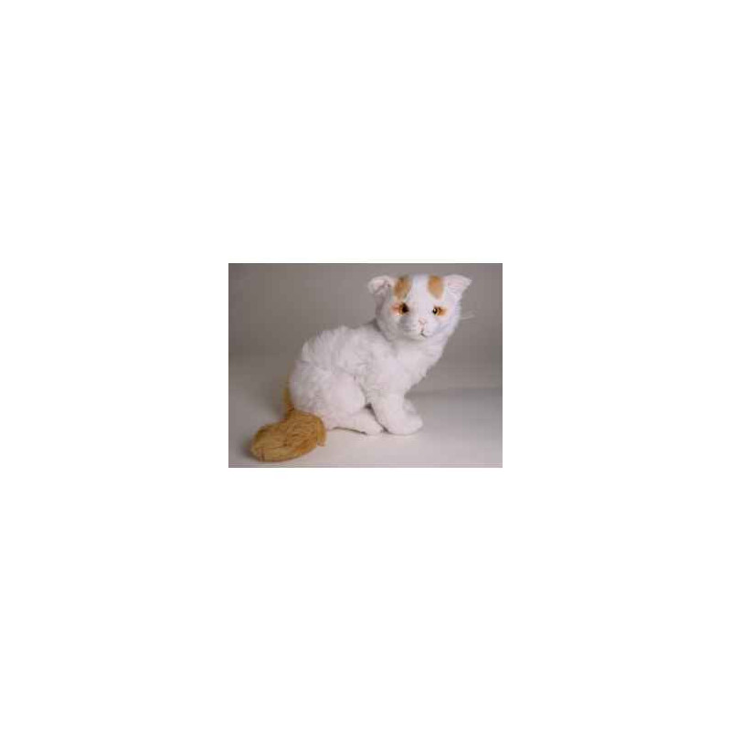 Animaux-Bois-Animaux-Bronzes propose Chat turc de Van 35 cm peluche animaux allongés réaliste Piutre