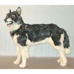  Animaux de la forêt Loup caucasien 100 cm peluche animaux debout réaliste Piutre 1240