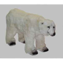Décoration animaux Ours polaire sur ses pattes arrières 120 cm peluche réaliste Piutre 2129