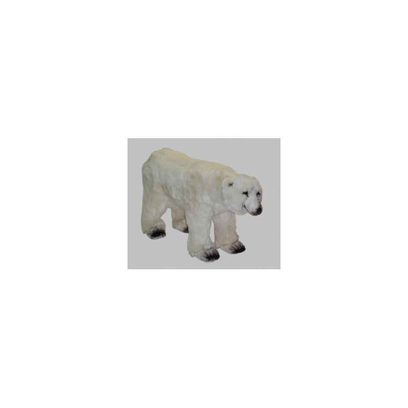 Décoration animaux Ours polaire sur ses pattes arrières 120 cm peluche réaliste Piutre 2129