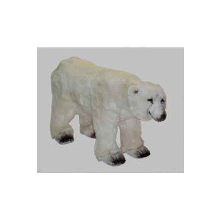 Décoration animaux Ours polaire sur ses pattes arrières 120 cm peluche réaliste Piutre 2129