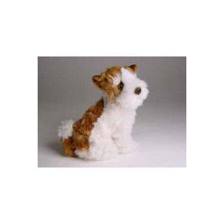 Animaux-Bois-Animaux-Bronzes propose Chien Fox terrier 28 cm assis peluche réaliste Piutre 1300