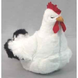  Animaux de la ferme Poule blanche 40 cm peluche réaliste Piutre 700