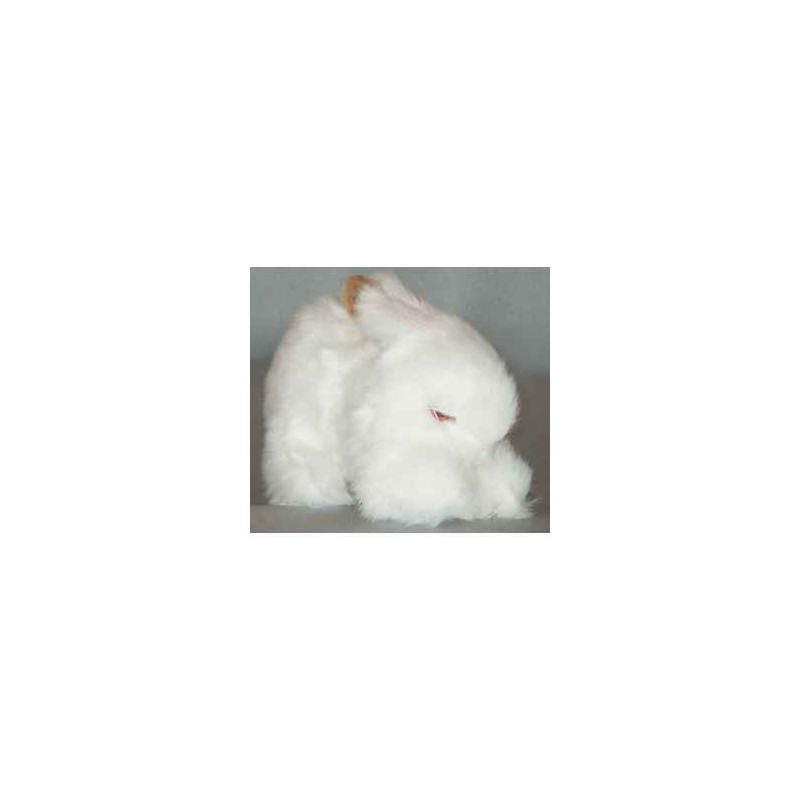  Animaux de la ferme Lapin marron et blanc 20 cm peluche réaliste Piutre 707