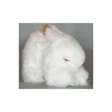  Animaux de la ferme Lapin marron et blanc 20 cm peluche réaliste Piutre 707