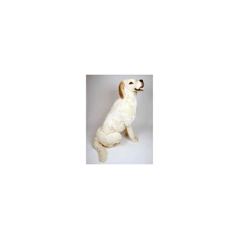 Animaux-Bois-Animaux-Bronzes propose Chien Labrador retriever 85 cm assis peluche réaliste Piutre 1225