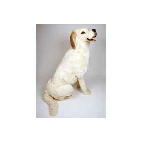 Animaux-Bois-Animaux-Bronzes propose Chien Labrador retriever 85 cm assis peluche réaliste Piutre 1225