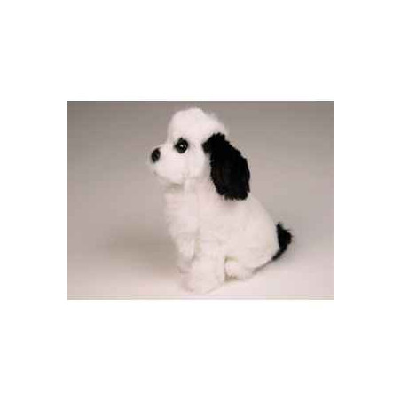 Animaux-Bois-Animaux-Bronzes propose Chien Cocker spaniel miniature 15 cm assis peluche réaliste Piutre 4256