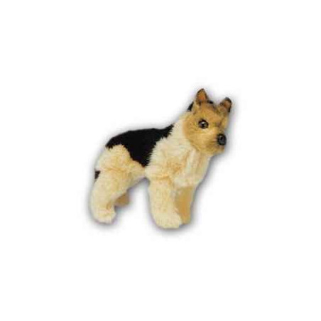Animaux-Bois-Animaux-Bronzes propose Chien Mascot berger allemand 20 cm peluche animaux debout réaliste Piutre 4253