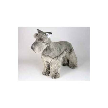 Animaux-Bois-Animaux-Bronzes propose Chien Schnauzer 50 cm peluche animaux debout réaliste Piutre 1205