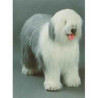 Animaux-Bois-Animaux-Bronzes propose Chien Old english sheepdog 100 cm peluche animaux debout réaliste Piutre 3290