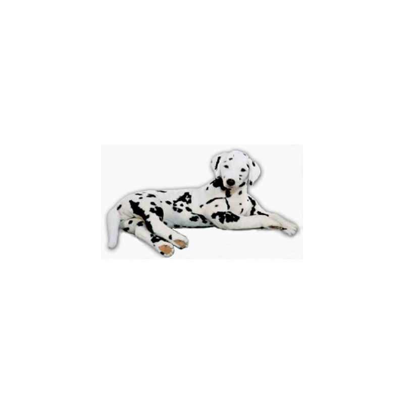 Animaux-Bois-Animaux-Bronzes propose Chien Dalmatien 80 cm peluche animaux allongés réaliste Piutre 3242