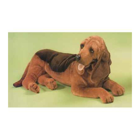 Animaux-Bois-Animaux-Bronzes propose Chien de Saint Hubert 85 cm peluche animaux allongés réaliste Piutre 2266