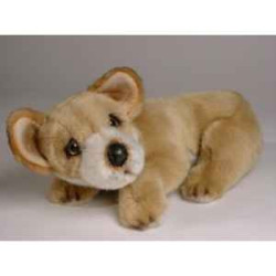 Animaux-Bois-Animaux-Bronzes propose Chien Chiwawa 35 cm peluche animaux allongés réaliste Piutre 3238