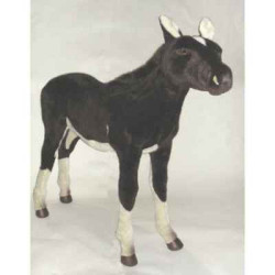  Cheval Poulain chestnut 120 cm peluche animaux debout réaliste Piutre 2696