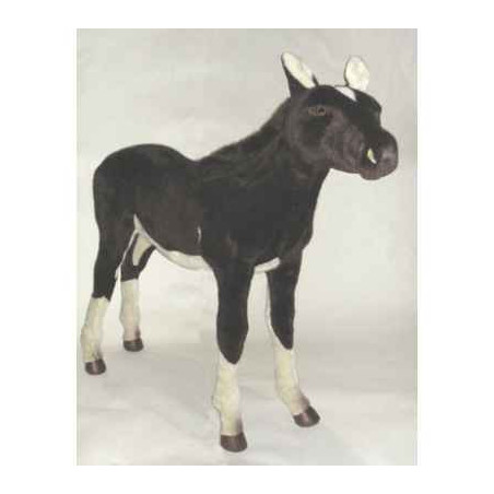  Cheval Poulain chestnut 120 cm peluche animaux debout réaliste Piutre 2696