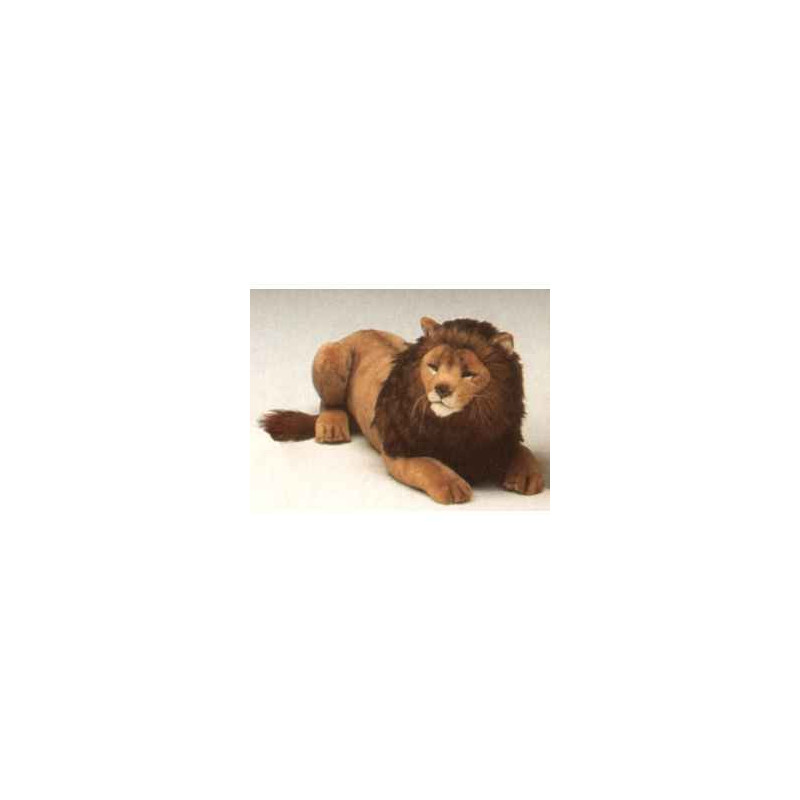 Peluche allongée lion 85 cm Piutre   2507