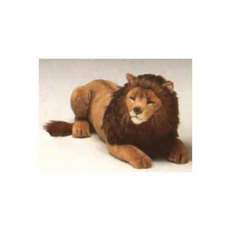 Peluche allongée lion 85 cm Piutre   2507