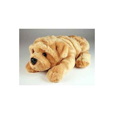 Animaux-Bois-Animaux-Bronzes propose Chien Shar-pei 40 cm peluche animaux allongés réaliste Piutre 2299