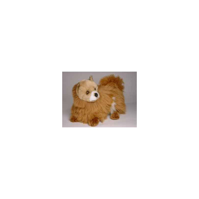 Animaux-Bois-Animaux-Bronzes propose Chien Pomeranian cm peluche animaux allongés réaliste Piutre 279