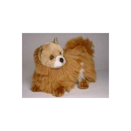 Animaux-Bois-Animaux-Bronzes propose Chien Pomeranian cm peluche animaux allongés réaliste Piutre 279