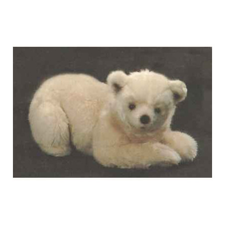 Décoration animaux Ours polaire 50 cm peluche animaux allongés réaliste Piutre 2163