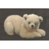 Décoration animaux Ours polaire 50 cm peluche animaux allongés réaliste Piutre 2163