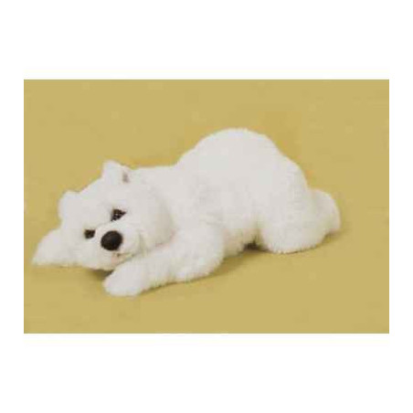 Décoration animaux Ours polaire 50 cm peluche animaux allongés réaliste Piutre 2116