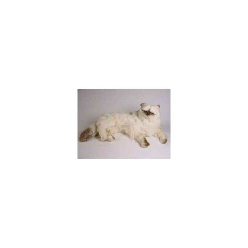 Animaux-Bois-Animaux-Bronzes propose Chat colour point ou himalaya 60 cm peluche animaux allongés réaliste Piutre