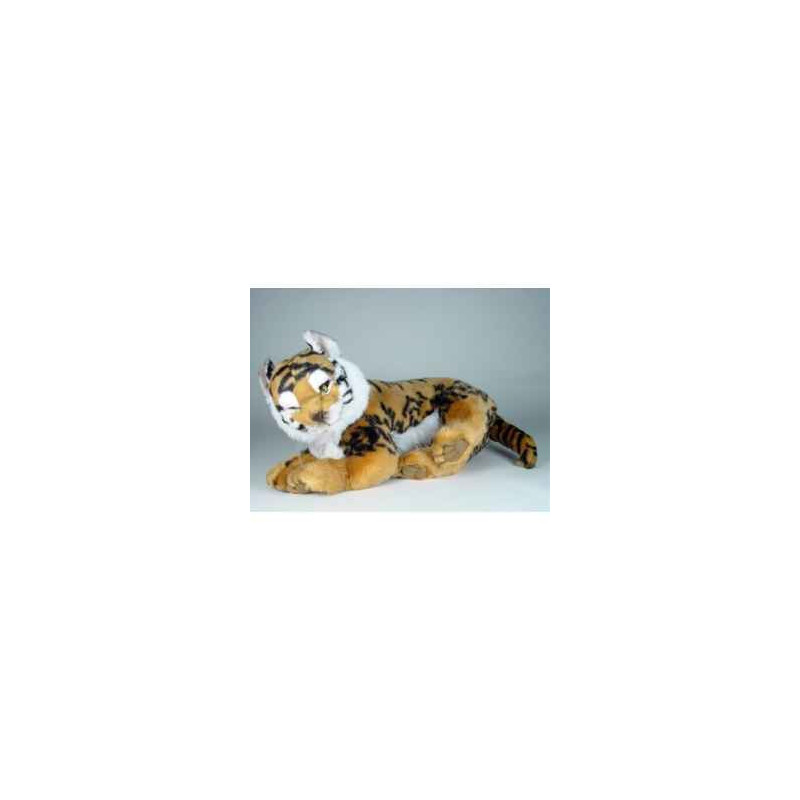 Peluche allongée tigre du bengal 55 cm Piutre   2516