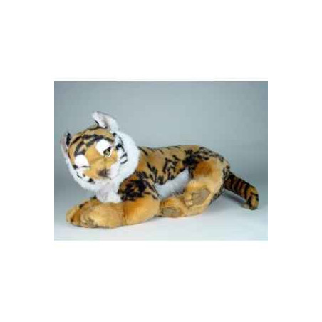 Peluche allongée tigre du bengal 55 cm Piutre   2516