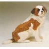 Animaux-Bois-Animaux-Bronzes propose Chien Saint bernard 70 cm assis peluche réaliste Piutre 3228