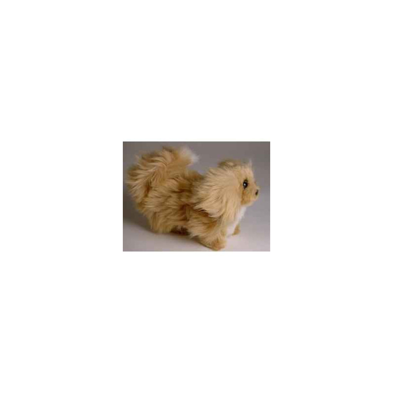 Animaux-Bois-Animaux-Bronzes propose Chien Pékinois miniature 24 cm peluche animaux debout réaliste Piutre 4287