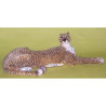 Félin Piutre Guépard 140 cm peluche animaux allongés -2581