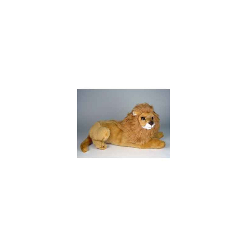 Peluche allongée lion 50 cm Piutre   2508