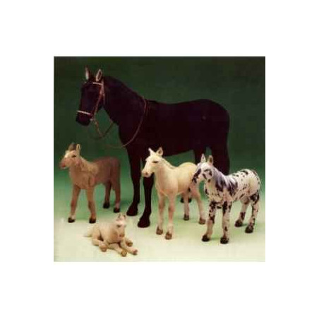 Peluche debout cheval marron chestnut 200 cm Piutre   2691