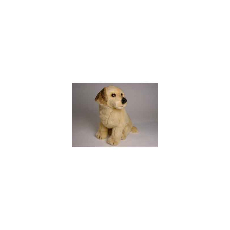 Animaux-Bois-Animaux-Bronzes propose Chien Golden retriever 40 cm assis peluche réaliste Piutre 2204