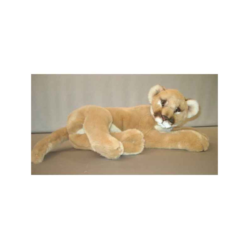 Félin Piutre Puma 55 cm peluche animaux allongés -2590