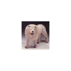 Félin Piutre Lion blanc 180 cm peluche animaux debout -2535