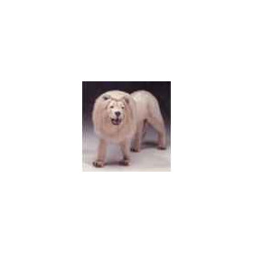Peluche debout lion blanc 180 cm Piutre   2535
