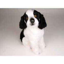 Animaux-Bois-Animaux-Bronzes propose Chien Epagneul breton 40 cm assis peluche réaliste Piutre 298
